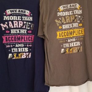 Set of Marriage Unisex Hanes Tees 2XL & 3XL